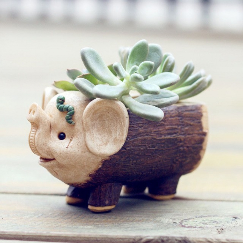 Pot en forme de petit cochon ou éléphant