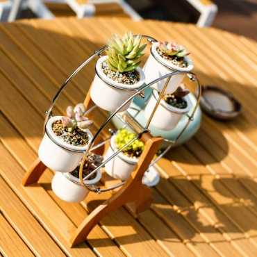 Ferris wheel and 6 ceramic pots set - 6 Ferris wheel and 6 ceramic pots set - 6