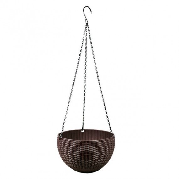 Round hanging pot with self-watering - 9