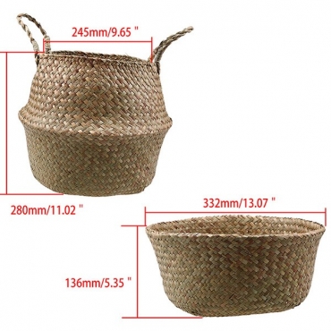 Panier en osier pliable en couleur - 9