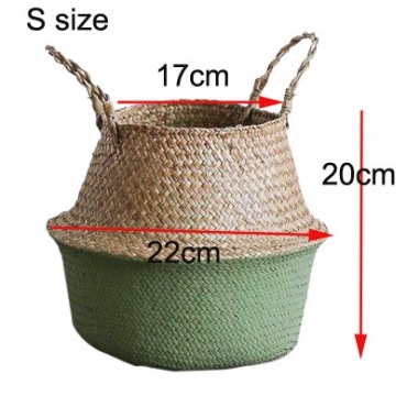 Color foldable wicker basket - 10