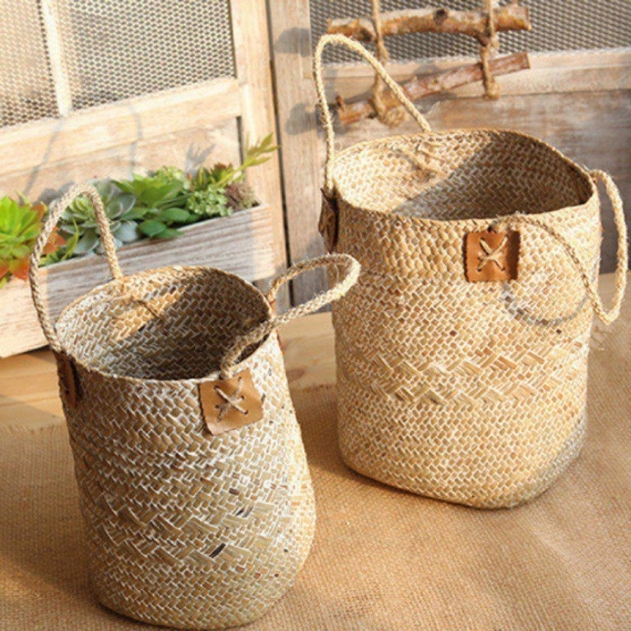 Large bohemian wicker basket - 5