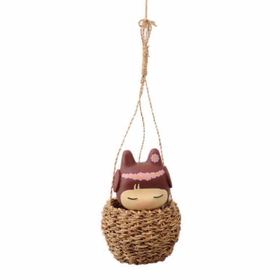 Large bohemian wicker basket - 7