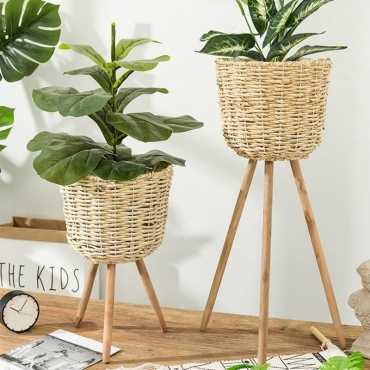 Basket pot on stand - 1 Basket pot on stand - 1