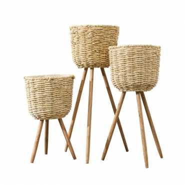 Basket pot on stand - 6 Basket pot on stand - 6