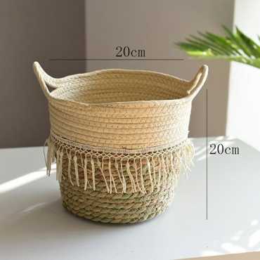 Panier en osier scandinave - 7