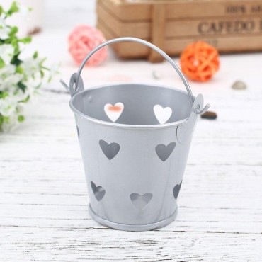 Pot - bucket with hearts for plant - 9
