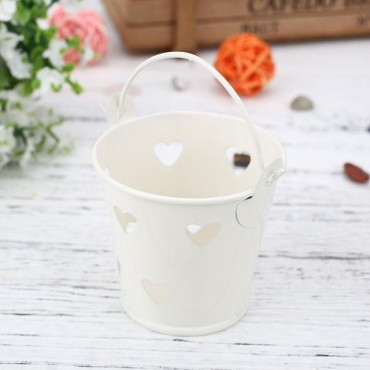 Pot - bucket with hearts for plant - 12