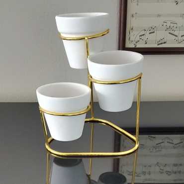 Golden Bloom Flower Pots sur cache-pot.fr