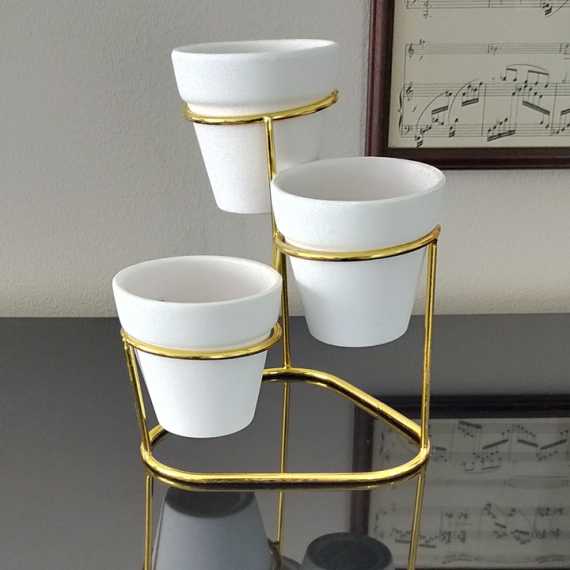 Golden Bloom Flower Pots sur cache-pot.fr