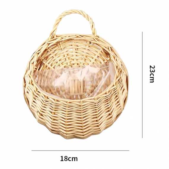 Wand-Blumentopf aus Rattan sur cache-pot.fr