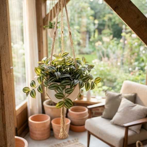 BohoGem Hanging Planter sur cache-pot.fr