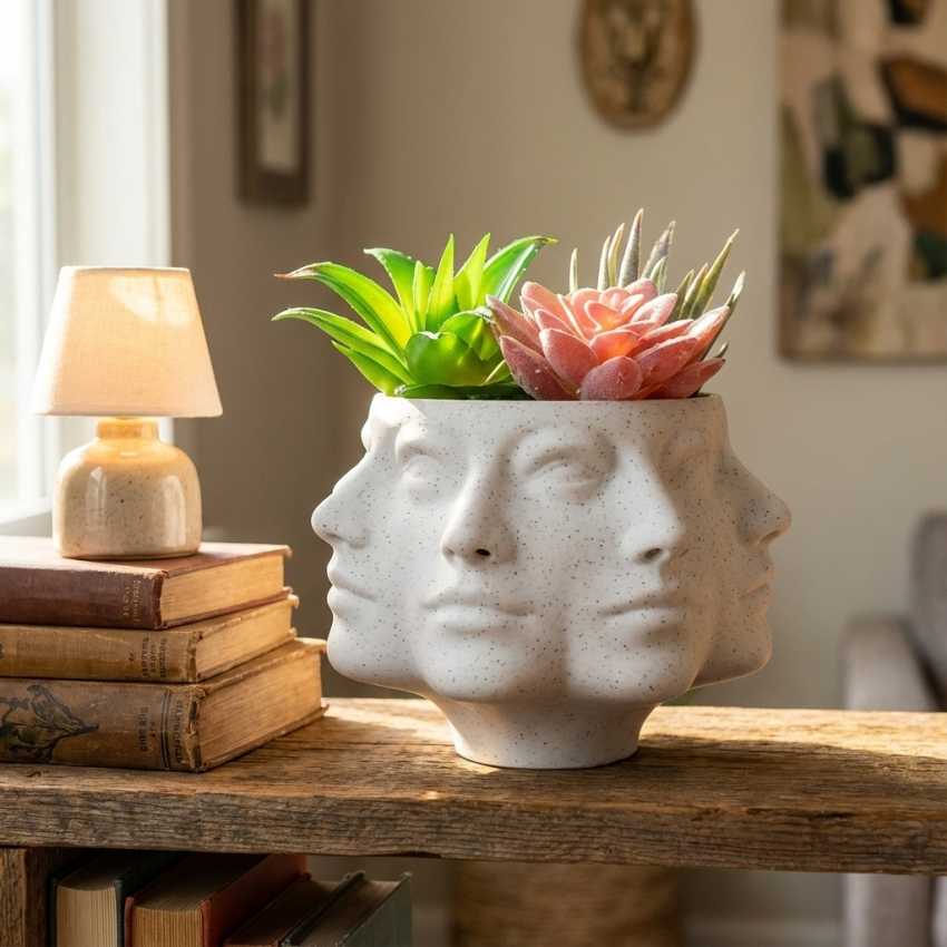 Maceta decorativa Janus sur cache-pot.fr