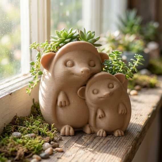 Hedgehog Flower Pot sur cache-pot.fr