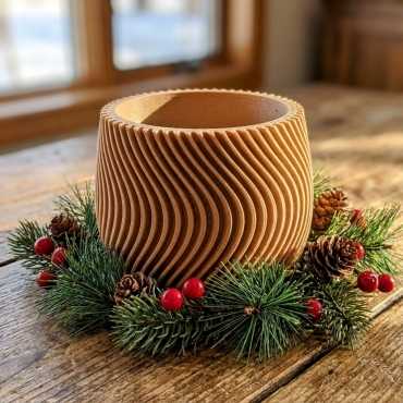 Set of 3 Wooden Planters sur cache-pot.fr