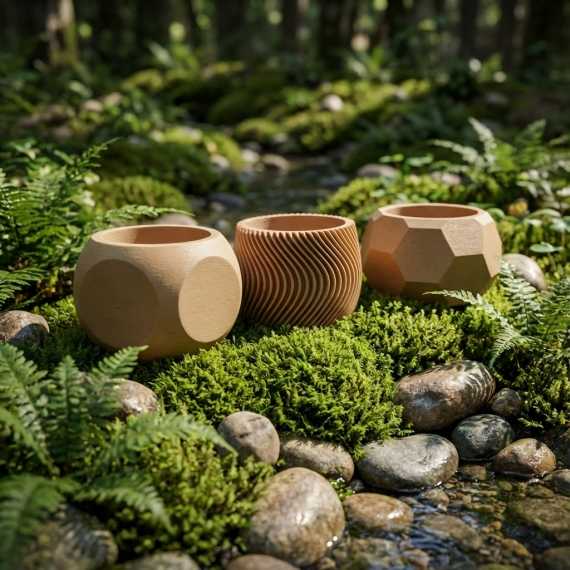 Set da 3 cache-pot in legno sur cache-pot.fr