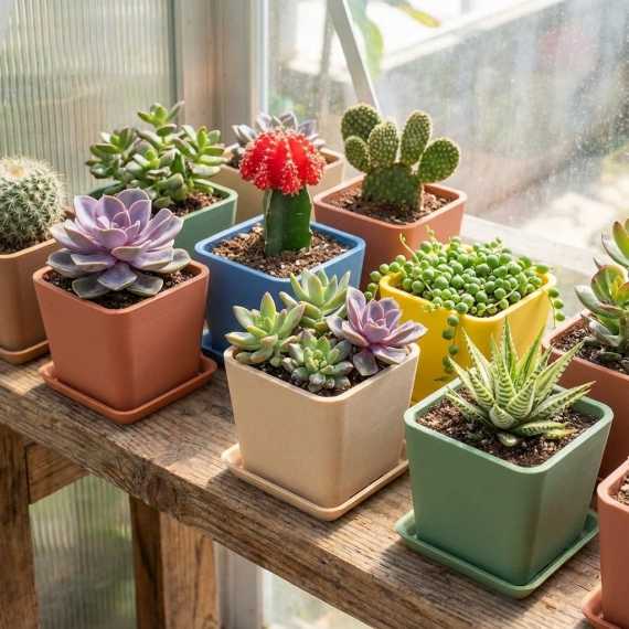 Square plant pot cover sur cache-pot.fr