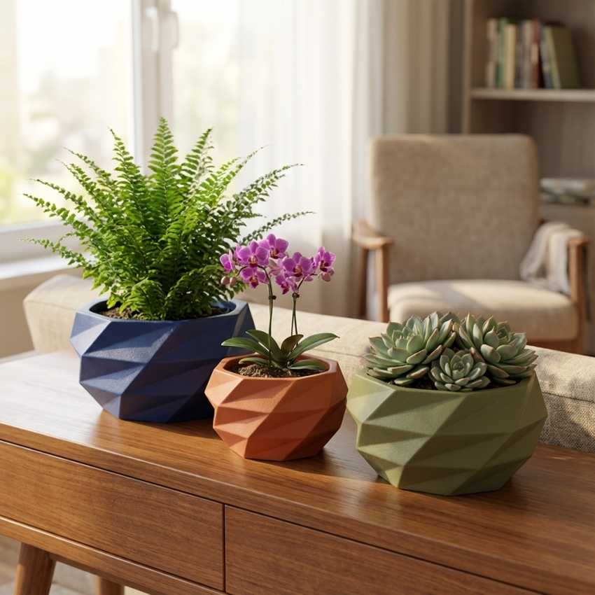 Polygon Plant Pot sur cache-pot.fr