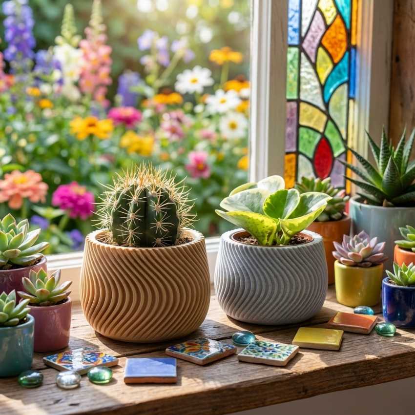 Waves planter pot sur cache-pot.fr