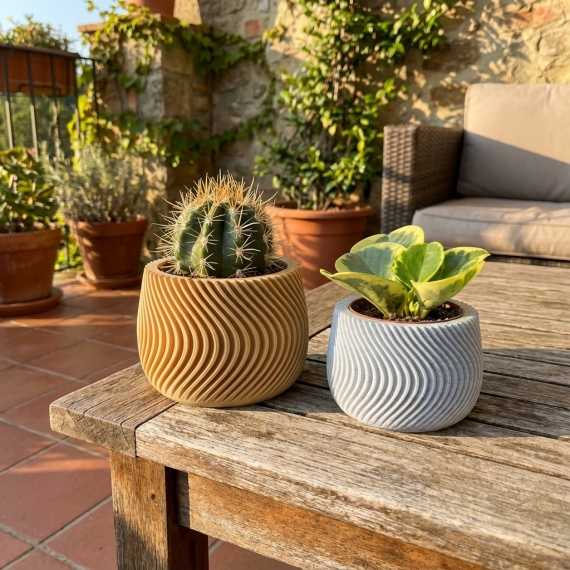 Maceta decorativa Waves sur cache-pot.fr