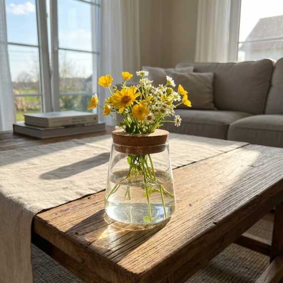 Glass hydroponic plant pot sur cache-pot.fr