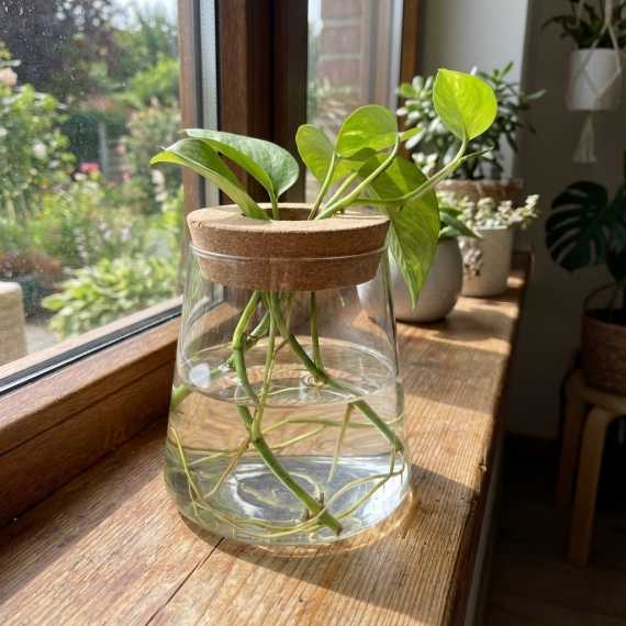 Hydroponischer Übertopf aus Glas sur cache-pot.fr