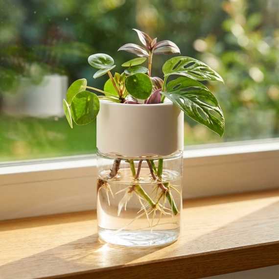 Hydroponische plant pot van kunststof sur cache-pot.fr