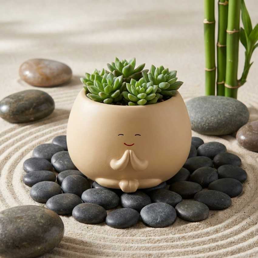 Kleiner Blumentopf Namasté sur cache-pot.fr