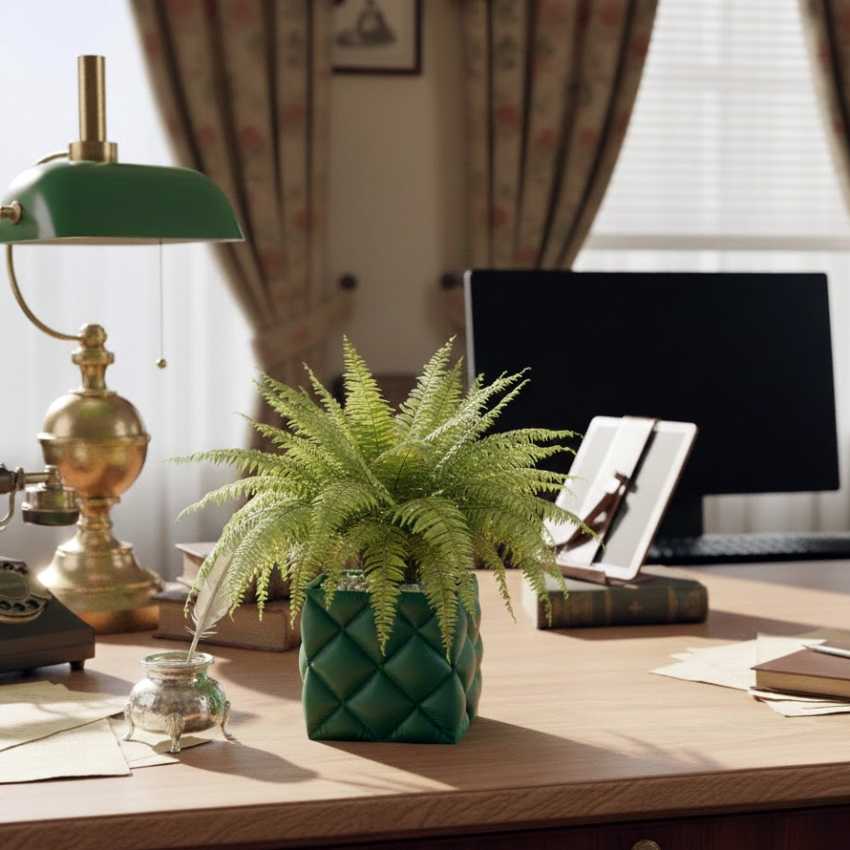 Bloempot met gestoffeerde look sur cache-pot.fr