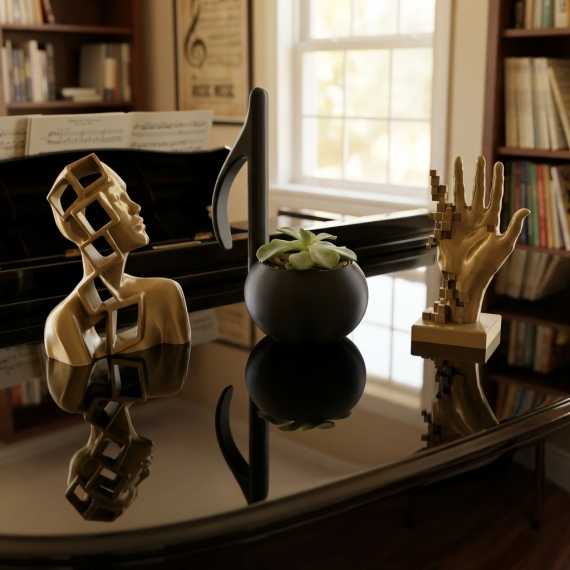 Maceta decorativa nota musical sur cache-pot.fr