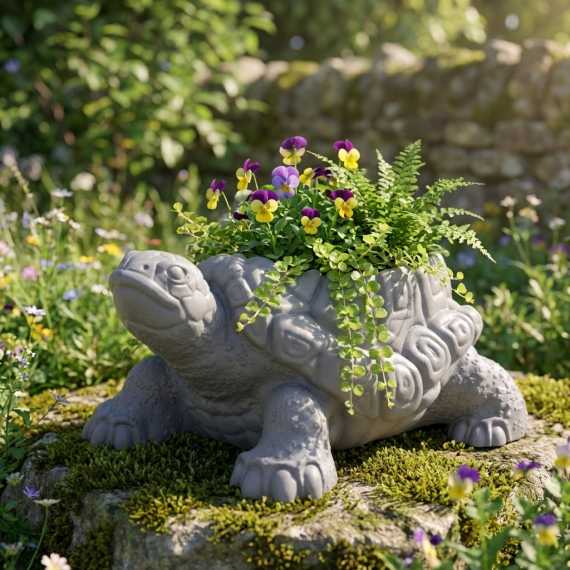 Pot de fleur Tortue sur cache-pot.fr