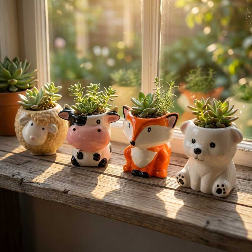 Kleine Übertöpfe mit Tiermotiven sur cache-pot.fr