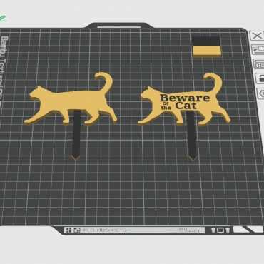 Pflanzschild Katze sur cache-pot.fr