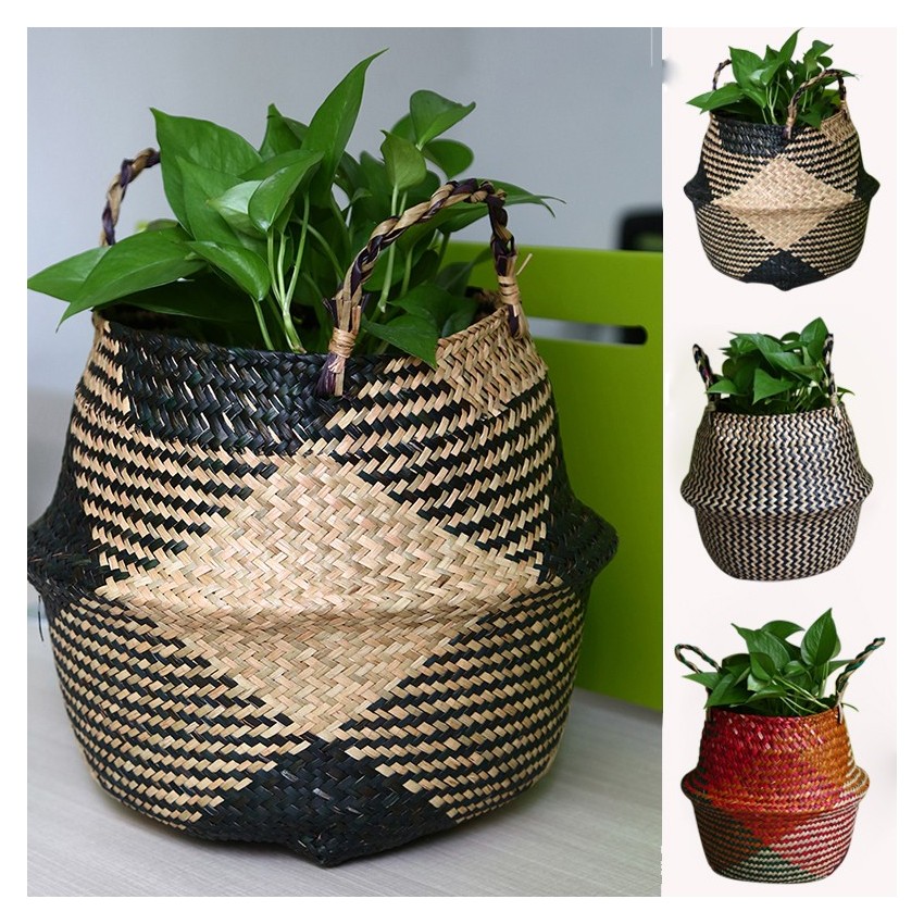 Modern design wicker planter - 1