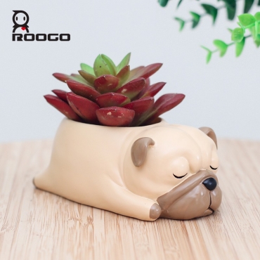 Sleeping dog flower pot - 1